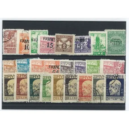 Collection de timbres Fiume oblitérés Remise