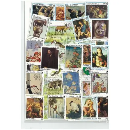 Collection de timbres Gambie oblitérés Populaire