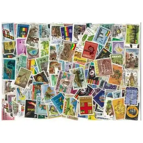 Collection de timbres Ghana oblitérés Retour Gratuit