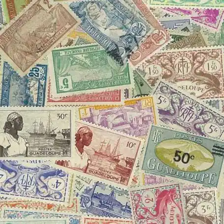 Solde Collection de timbres Guadeloupe oblitérés