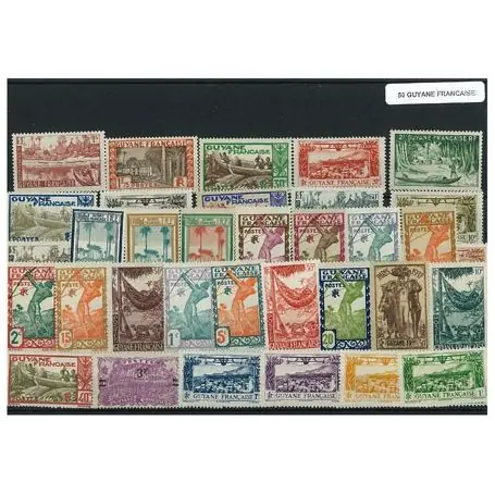 Livraison Express Collection de timbres Guyane Francaise oblitérés