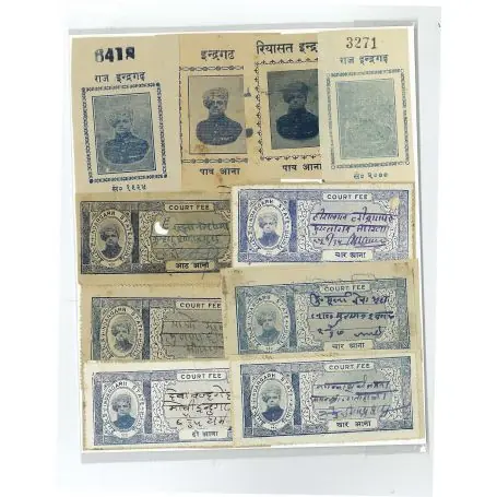 Collection de timbres Indergarh oblitérés Commander Vite