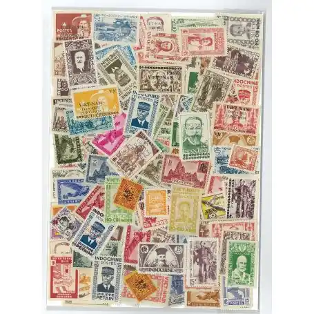 Collection de timbres Indochine oblitérés Retour Gratuit