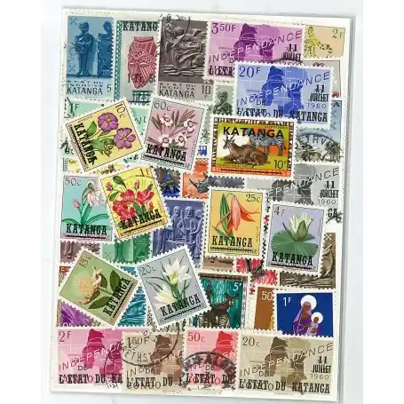 Collection de timbres Katanga oblitérés Vente Directe