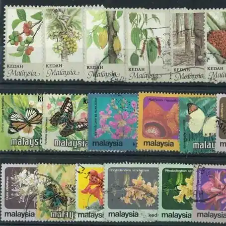 Réduction Collection de timbres Kedak oblitérés