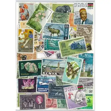 Collection de timbres Kenya oblitérés Prix Cassé