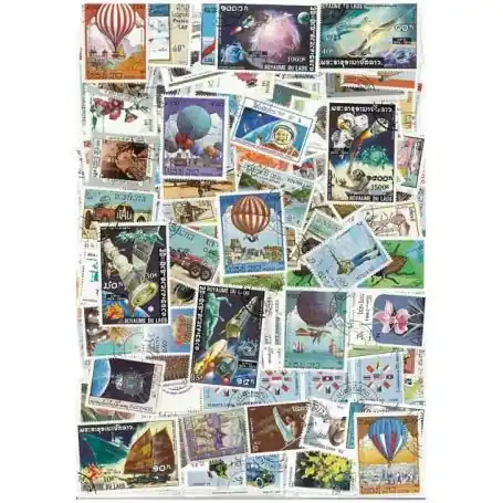Collection de timbres Laos oblitérés Retour Gratuit