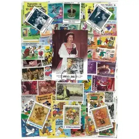 Collection de timbres Maldives oblitérés Acheter Direct