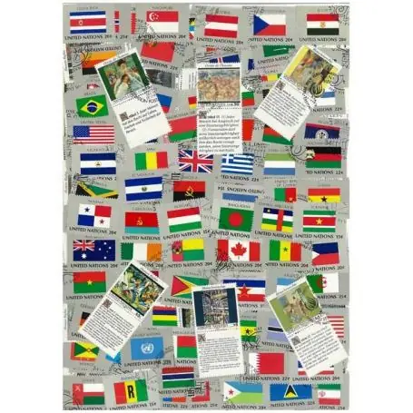 Collection de timbres Nations Unies oblitérés Remise