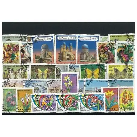 Bon Plan Collection de timbres Ouzbekistan oblitérés