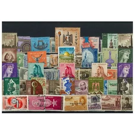 Artisanat Collection de timbres Palestine oblitérés
