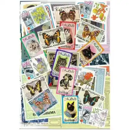 Collection de timbres Ras Al Khaima oblitérés Retour Gratuit