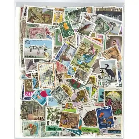 Nouvelle Collection Collection de timbres Rhodesie Zambie oblitérés