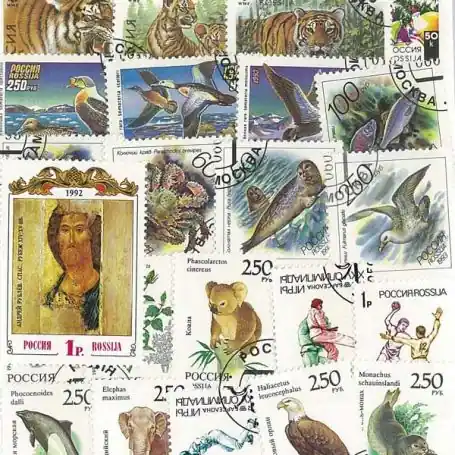 Collection de timbres Russie oblitérés Fait Main