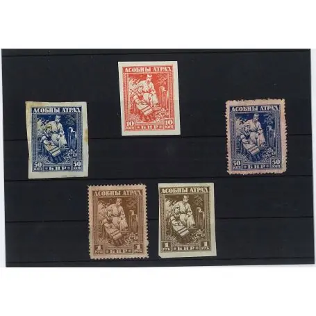 Artisanat Collection de timbres Russie Blanche oblitérés
