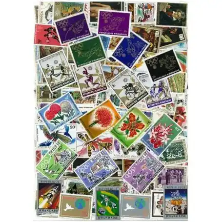 Collection de timbres Rwanda oblitérés Solde