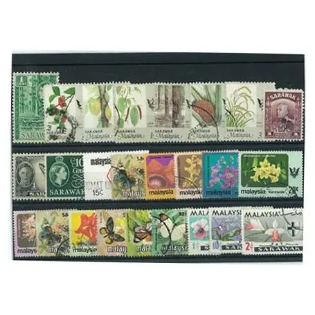 Affaire À Saisir Collection de timbres Sarawak oblitérés