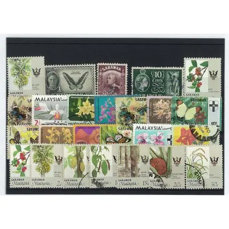 Offre Du Jour Collection de timbres Sarrawak oblitérés