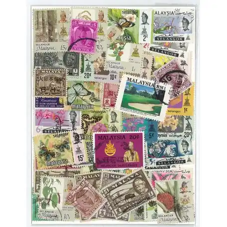 Meilleur Choix Collection de timbres Selangor oblitérés