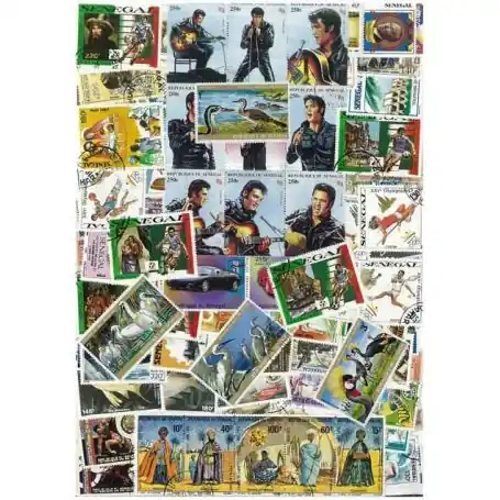 Collection de timbres Senegal oblitérés Marque