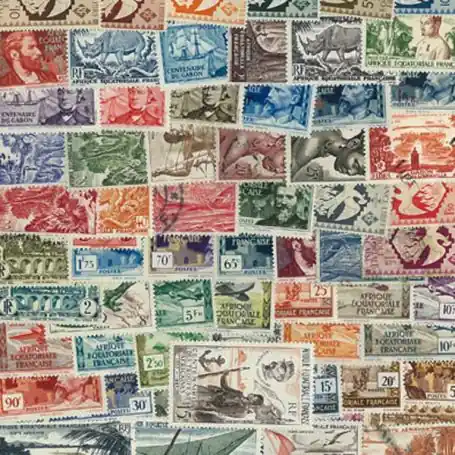 Collection de timbres Afrique Equatoriale Francaise oblitérés En Vogue