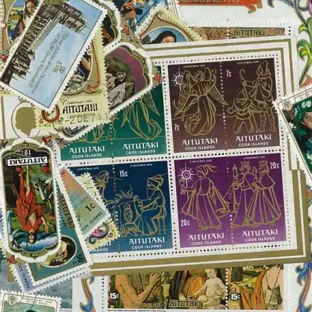 Livraison Gratuite Collection de timbres Aitutaki oblitérés