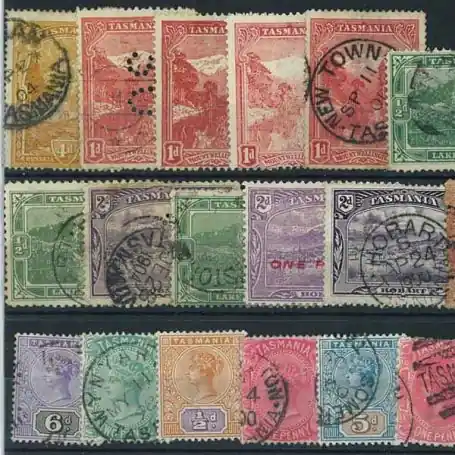 Collection de timbres Tasmanie oblitérés Prix Choc