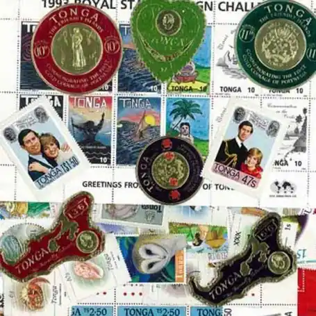 Collection de timbres Tonga oblitérés Usine Directe