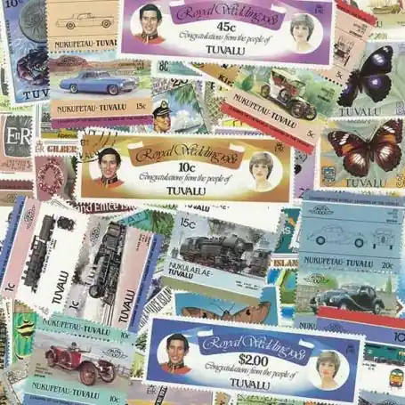 Collection de timbres Tuvalu oblitérés Gros Lot