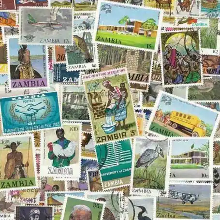 Collection de timbres Zambie oblitérés Dernier Modèle