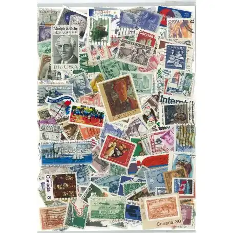 Collection de timbres Amerique Du Nord oblitérés Soldes