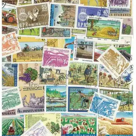 Prix Promo Collection de timbres Agriculture oblitérés