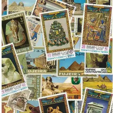 Commander Vite Collection de timbres Art Egyptien oblitérés