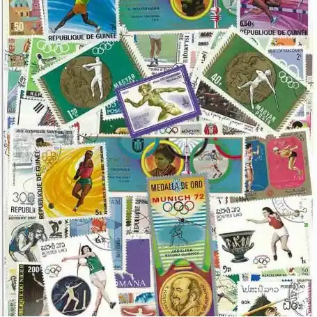 Collection de timbres Athletisme oblitérés Authentique