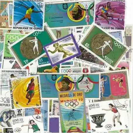 Collection de timbres Athletisme Lancers oblitérés Satisfait Ou Remboursé