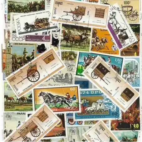 Collection de timbres Attelages oblitérés Certifié