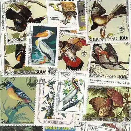 Prix Réduit Collection de timbres Audubon oblitérés