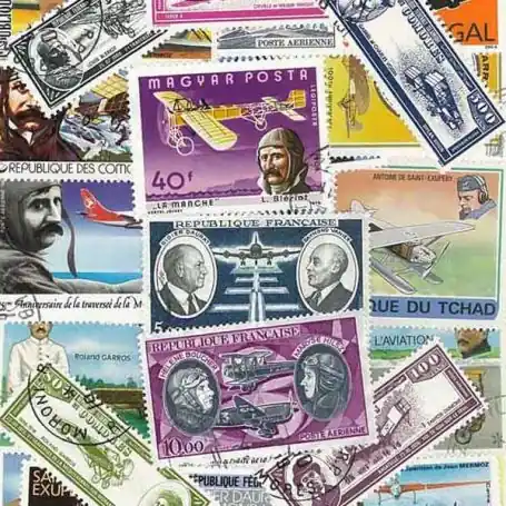 Satisfait Ou Remboursé Collection de timbres Aviateurs Francais oblitérés