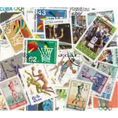 Collection de timbres Basket oblitérés Prix Cassé
