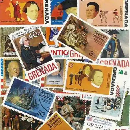 Quantité Limitée Collection de timbres Bicentenaire Des Usa oblitérés