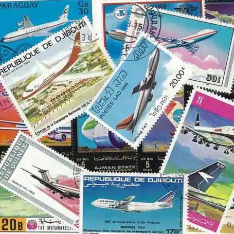 Collection de timbres Avions Boeing oblitérés Bon Plan