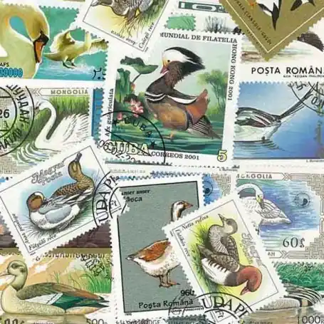 Collection de timbres Canards oblitérés Usine Directe