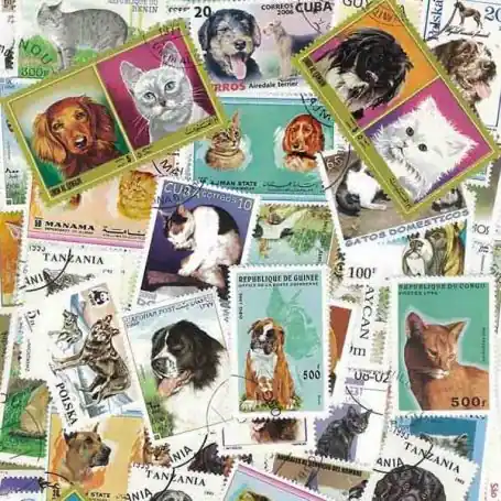 Collection de timbres Chats Et Chiens oblitérés Offre Exclusive