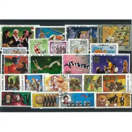 Collection de timbres Cirque oblitérés Original