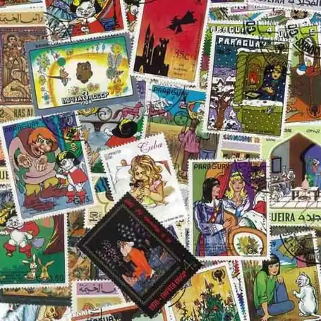 Collection de timbres Contes oblitérés Prix Cassé