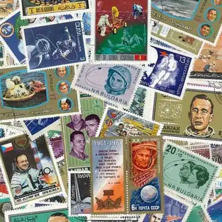 Collection de timbres Cosmonautes oblitérés Commande En Gros