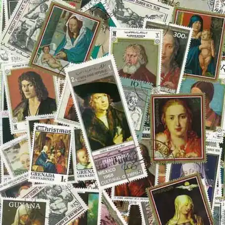 Collection de timbres Durer oblitérés Retour Gratuit