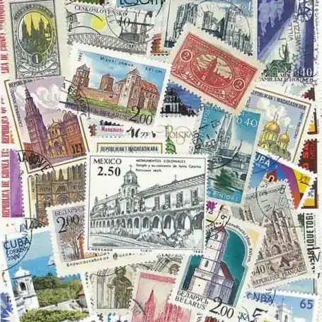 Collection de timbres Eglises oblitérés Affaire À Saisir