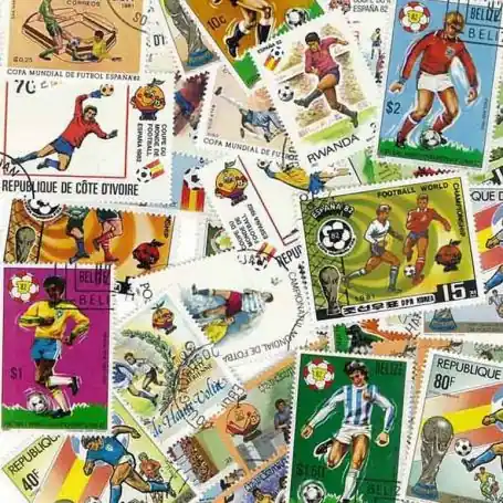 Collection de timbres Foot Espagne oblitérés Remise