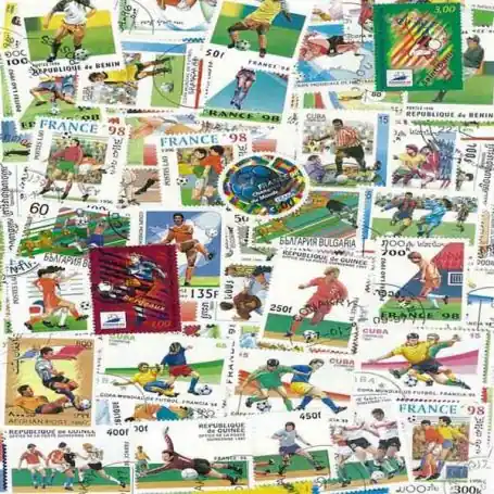 Collection de timbres Foot France 98 oblitérés Petit Prix